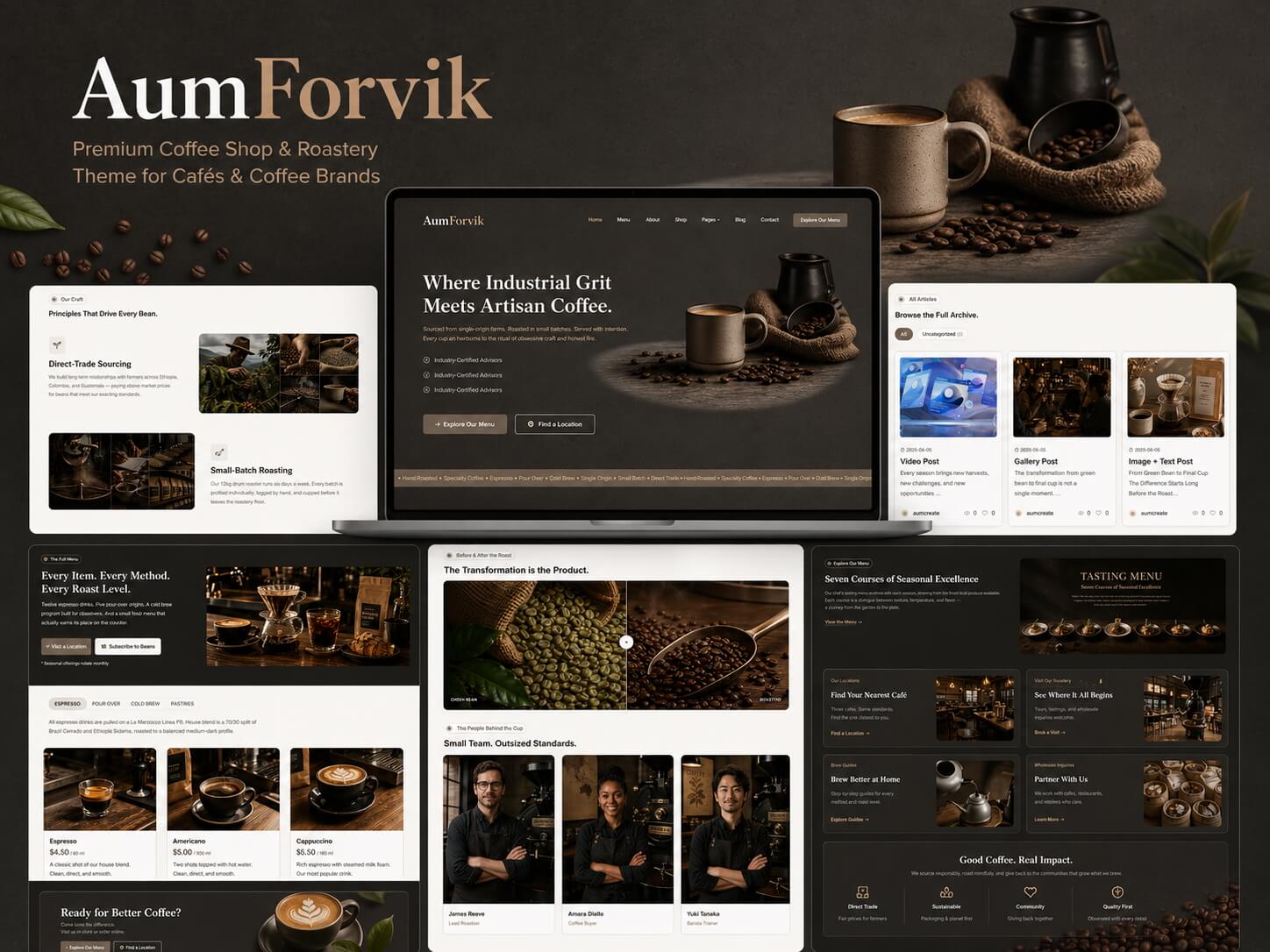 Forvik - 精品咖啡馆 WordPress 主题